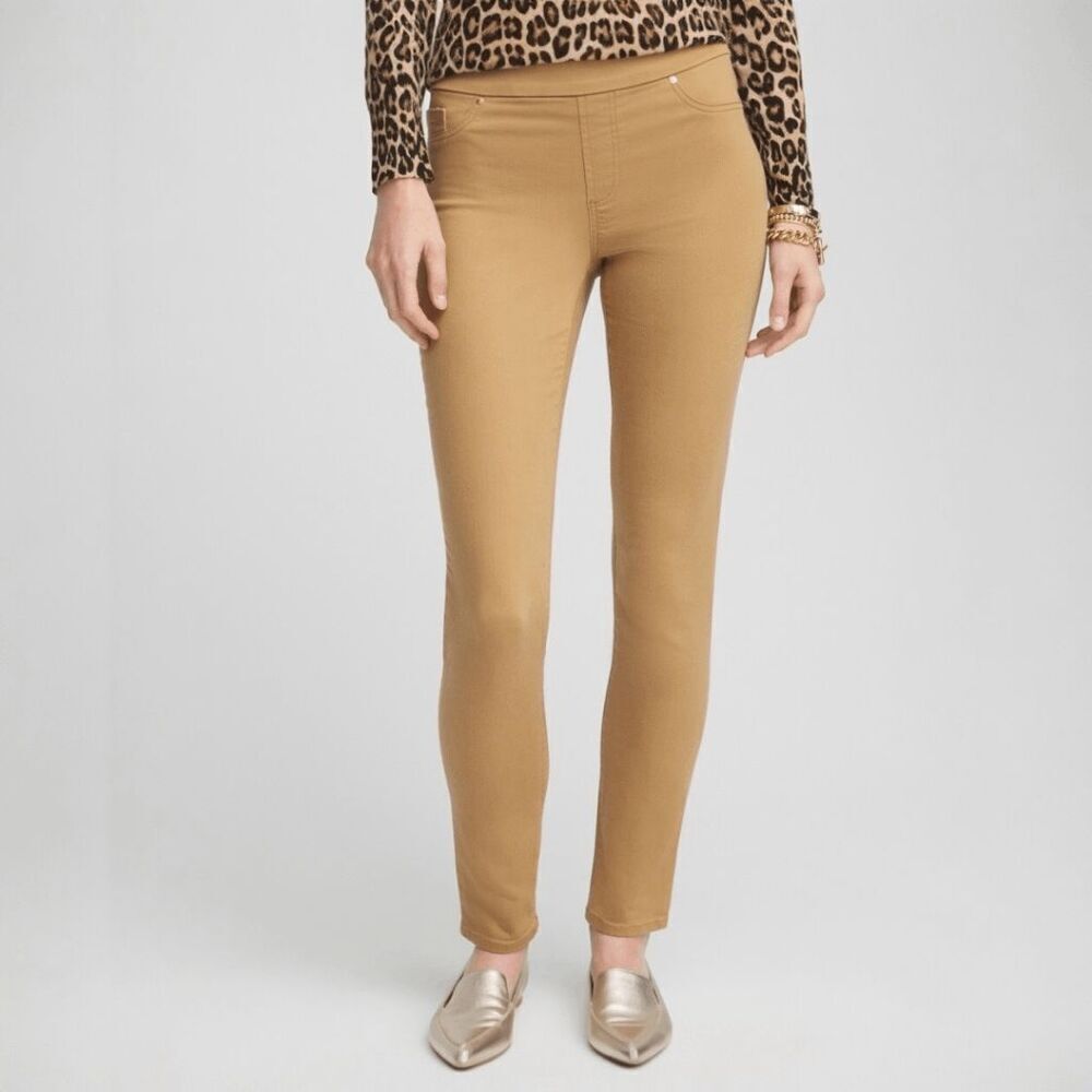 Chico's Denim Pull On Jegging‎ Jeans Burnt Orange 14R